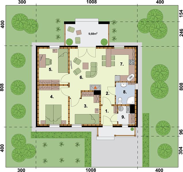 План 1 этажа дома BKB-4326-49 План 1 этажа дома BKB-4326-49